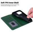 thumbnail image 5 of Allytech Wallet Case for Samsung Galaxy A21s Credit Card Slots Holder Slim PU Leather Folio Flip Wallet Phone Case, Darkgreen, 5 of 6