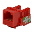 thumbnail image 2 of 50 pack lot Keystone Jack Cat6 Red Network Ethernet 110 Punchdown 8P8C, 2 of 3