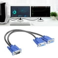 thumbnail image 3 of Cable Divisor Cable divisor VGA 1 computadora a 2 monitores duales Cable macho a hembra (azul), 3 of 7
