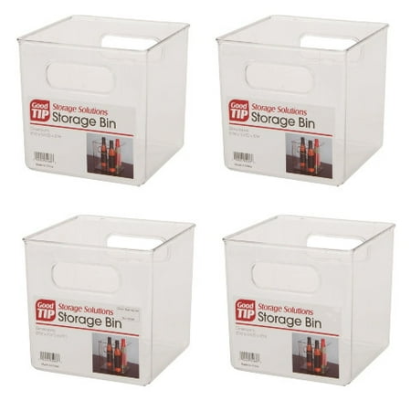 

Clear Storage Bin 6 W x 5.8 D x 6 H (4 Pack)