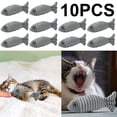 thumbnail image 5 of Juguete Pez Peluche Artificial Entrenamiento Interactivo Hierba Gatera Suministros para Gatos (gris), 5 of 5