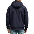 thumbnail image 6 of Zenithor Men's Hooded Windbreaker Jacket Zip Up Rain Coat Solid Long Sleeve Elastic Cuffs Pockets Spring Fall Outdoor Outerwear Navy(XXS-3XL), 6 of 9