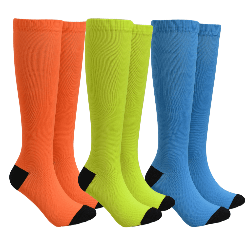 Colorful, lightweight compression socks, unisex for everyday work