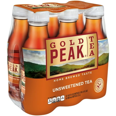 Gold Pure Tea - (12 Bottles) Gold Peak Unsweet Tea, 16.9 Fl Oz