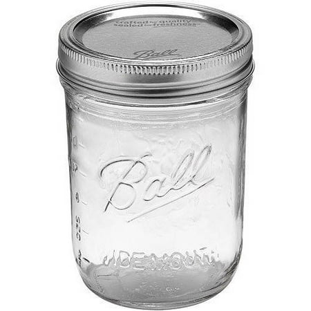 Ball 24-Count Wide Mouth Pint Jars with Lids and Bands