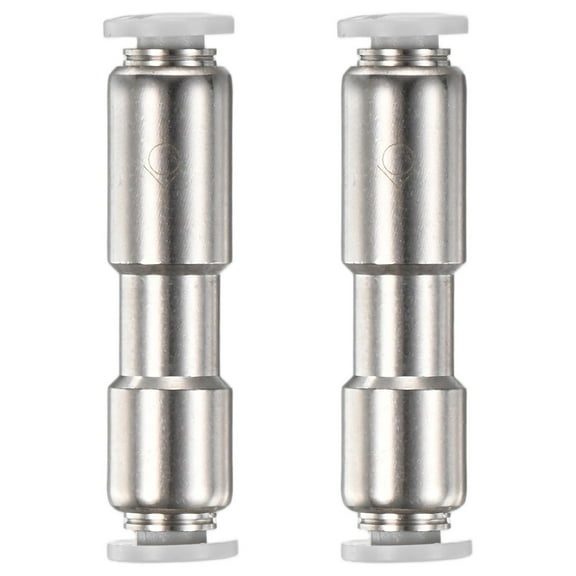 Uxcell 1/8" OD Check Valve, Nickel Plated Brass Push to Connect Fitting One Way Check Valve Quick Release Fitting [Silver Grey]