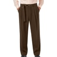 thumbnail image 5 of asjyhkr Mens Dress Pants Business Casual Dailywear Loose Fitting Stretchy Lightweight Comfy Golf Trousers with Pockets(Large,Coffee), 5 of 6