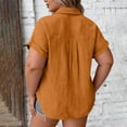 thumbnail image 4 of Posijego Plus Size Tops for Women Button down Shirts Short Sleeve Collared Shirt Summer Casual Dressy Work Blouses, 4 of 6