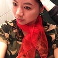 thumbnail image 4 of Tnobhg 2 Pcs Women Kerchief Smooth Satin See-through Solid Color Mesh Thin Adjustable Decorative Lightweight Soft Aquaman Dance Square Dance Stewardess Neck Kerchief, 4 of 8