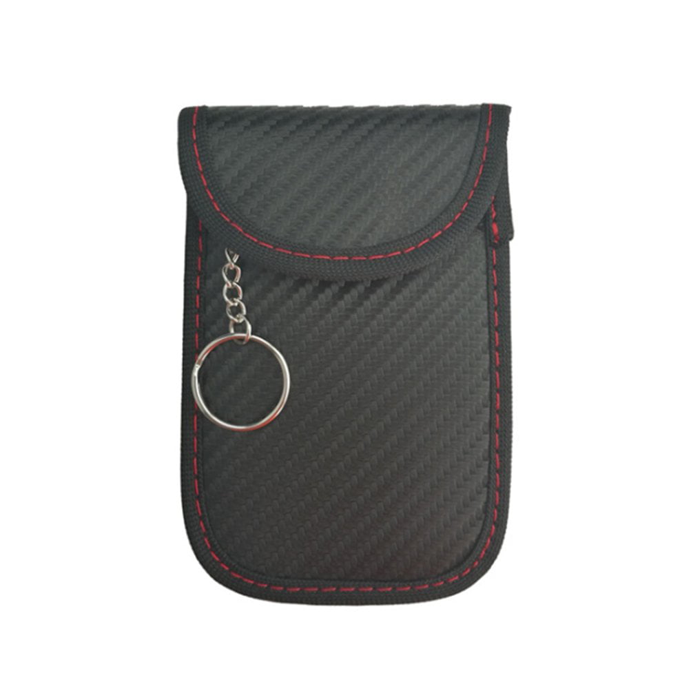 black Car Key Signal Blocker Faraday Bag Keyless Fob RFID Blocking Pouch Case