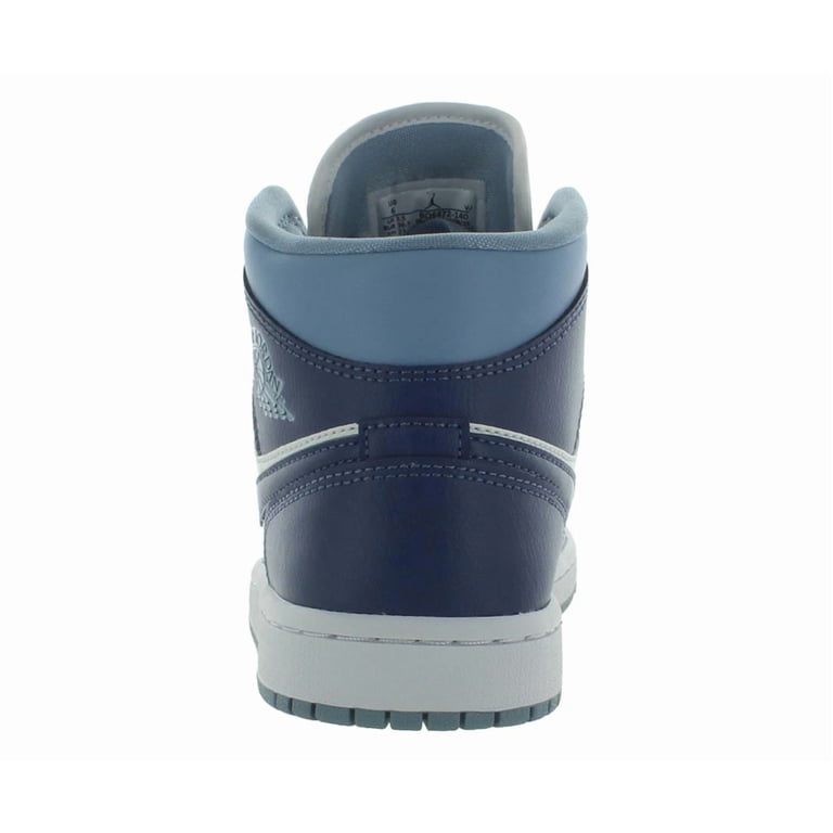 Women's Jordan 1 Mid Sail/Diffused Blue-Blue Grey (BQ6472 140