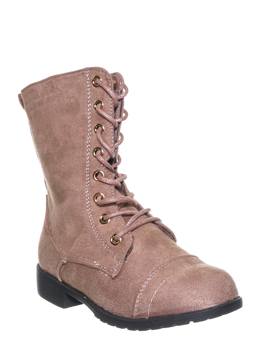Little Girls Youth Ankle Combat Boots Fold Over Tall Military Mid Calf Booties 