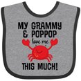thumbnail image 3 of Inktastic Grammy and Poppop Grandson Boys Baby Bib, 3 of 4