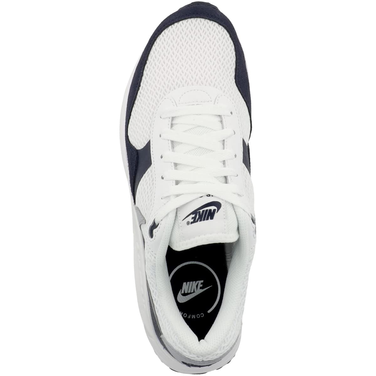 Nike Men's Air Max SYSTM Running Shoes, White/Wolf Grey-Obsidian, 10.5 M US