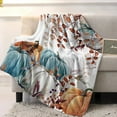 thumbnail image 4 of Yibo Fall Floral Leaves Blanket Flannel Soft and Comfortable Anti-static Bed Sofa Blanket, 4 of 5