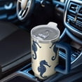 thumbnail image 6 of OBREWU Ocean Seahorse Tumbler with Handle and Lid,Ocean Seahorse 40oz Double Wall Vacuum Insulated Tumbler,Cups Gift for Women and Men, 6 of 7
