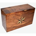 thumbnail image 4 of Handmade & Crafted Rosewood Borders Engraving Wooden Cremation Box/Urns for Human Ashes Adult - Funeral Urn Large (X-tra Large : 11" x 7.25" x 4.5" - 260lbs or 118kg, Natural - Star), 4 of 4