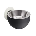 thumbnail image 4 of Cuenco de agua para perros, dispensador de agua para mascotas, montado en la pared, para interiores, gatos, bebiendo, plato con soporte , negro, 4 of 8