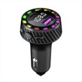 thumbnail image 5 of Cargador Bluetooth para Automóvil PD30W Puerto USB Adaptador de Carga Rápida con Luz LED Monitor de Voltaje Transmisor FM Bluetooth, 5 of 5
