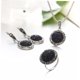 thumbnail image 3 of unbranded 4Ud Conjunto De Collar Pendientes Y Anillo Negro Con Trabajo Detallado Para Mujer, 3 of 8
