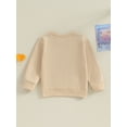 thumbnail image 5 of Yunliwuli Toddler Baby Boy Fall Sweatshirt Letter Print Pattern Long Sleeve Round Neck Pullover Loose Tops, 5 of 9