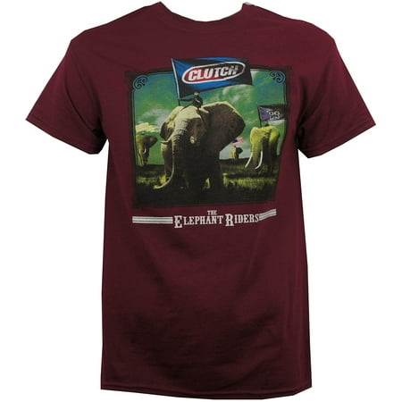 Clutch Mens The Elephant Riders T-Shirt Maroon - image 1 de 2