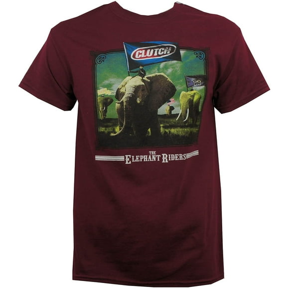 Clutch Mens l'Éléphant Cavaliers T-Shirt Marron