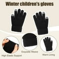 thumbnail image 6 of Bocaoying Kids Winter Warm Beanie Hat Scarf Gloves Set,3 in 1 Thermal Knitted Pom Bobble Hat Scarf Gloves Set for Girls Boys 3-8 Children Winter Warm Accessories Set for Outdoor Sports, 6 of 8
