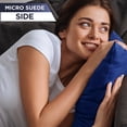 thumbnail image 4 of 22" x 22" Cover Only Throw Pillowcase Reversible - Dark Blue: 2 PCS / 4 Sided. Luxurious, Microsuede/Microplush Fabric - Softest / High Thread Count - Washable - Outstanding Beauty & Comfy, 4 of 9