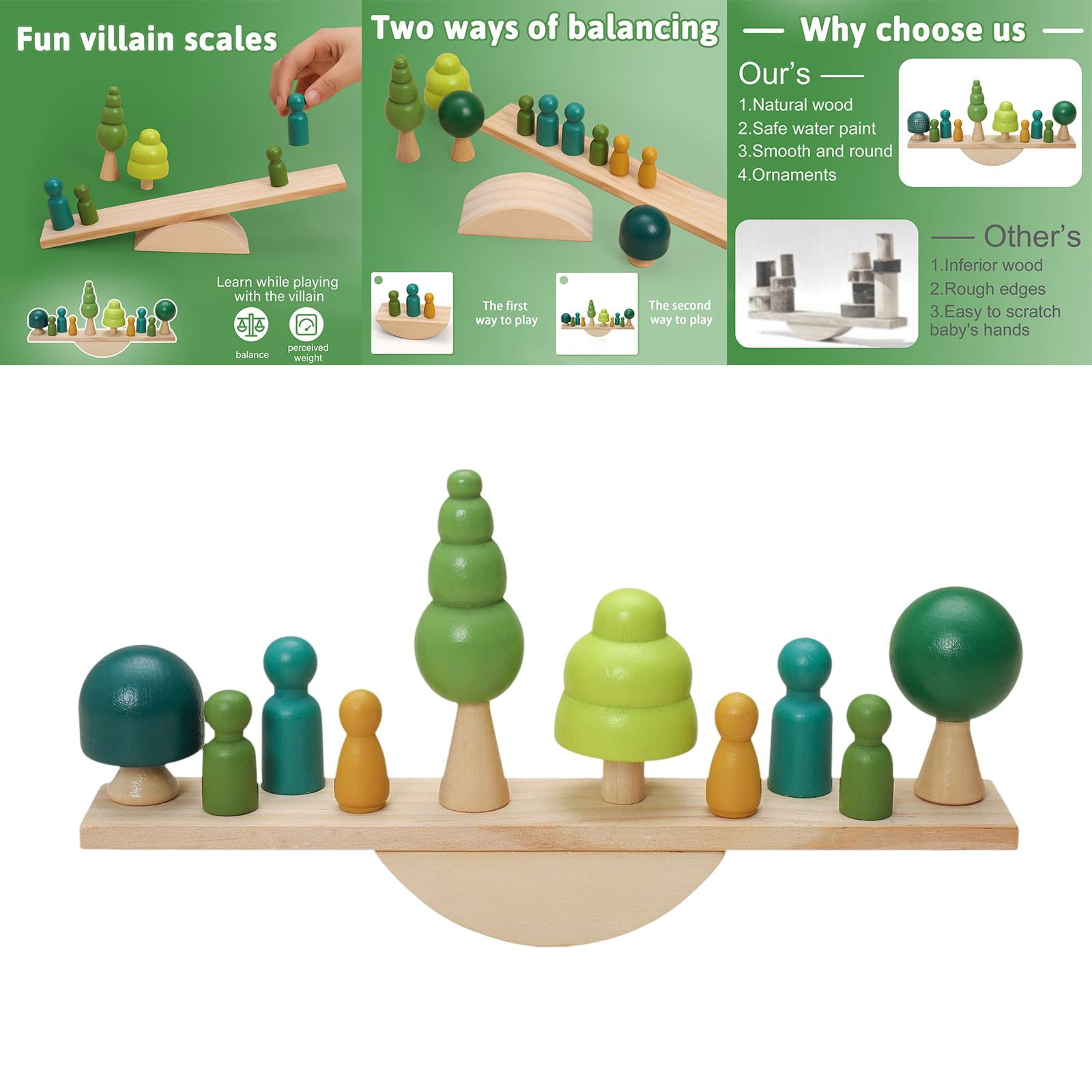 LeeQinersw Balance Scale Toy Activity Puzzles Early Educational Toy Developing Intelligence