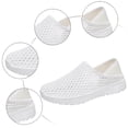 thumbnail image 6 of Rokment Womens Mens Walking Mules Tennis Shoes Unisex Lightweight Breathable Mesh Two-Ways Convertible Backless Half Slippers Sandals White Size 7, 6 of 8