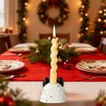 thumbnail image 5 of Bow Shape Ceramic Candlestick, Black Red Green Decor Ornament, Christmas Table Candle Cup, Holiday Party Atmosphere Decoration, 5 of 6