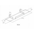 thumbnail image 2 of Dawn 9310-SN 24" Button Series Solid Brass Bathroom Shelf in Satin Nickel, 2 of 2
