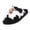 Black, variant on Slippers for Women Open Toe Flat Slippers with Cute Cow Print Pattern Thick Fleece Warm Lining Cushioned Non-Slip Home Slides Cozy Footwear for Women Bedroom Dorm Daily Relax Wear