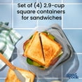 thumbnail image 2 of GoodCook 4 Pack Medium Square Food Storage Containers, Made Without BPA and Dishwasher Safe, 2.9 Cups Each, Best Used for Leftover Storage and Reheating, 2 of 13