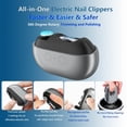 thumbnail image 2 of Painless Automatic Electric Nail Clipper for Seniors, Adults & Kids – Upgraded 3-in-1 Electric Nail Trimmer & Polisher with LED Light, Easy-Grip Rechargeable Nail Cutter with Built-in Storage, 2 of 9