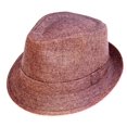 thumbnail image 1 of Classic Vintage tejido Fedora Hat- Brown Fashion Caps Sombrero de fieltro, 1 of 1
