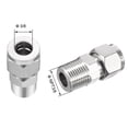 thumbnail image 3 of Compression Tube Fitting, 3/8 NPT Male x Ф9mm(3/8")" Tube OD with Double Ferrules, 3 of 3
