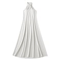 thumbnail image 5 of YuXingFu Mother Of The Bride Dresses for Women Maxi Crew Neck Plus Size Womens Dress Sleeveless with Pocket Long Casual Summer White S, 5 of 5