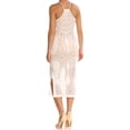 thumbnail image 2 of BAR III $79 Womens New 6949 Beige White Printed Slitted Body Con Dress XS B+B, 2 of 2