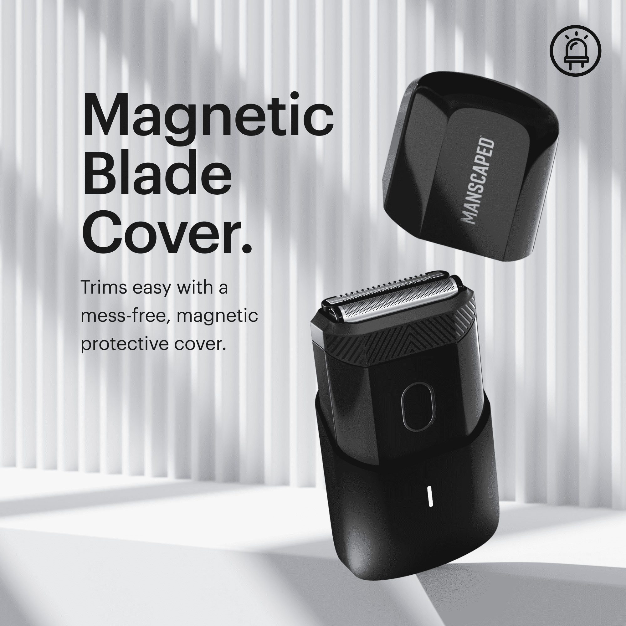 MANSCAPED® The Handyman™ Compact Foil Face Shaver – Men’s Travel Electric Facial Hair Groomer, USB-C Rechargeable - Black