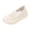 White, variant on Willtoo Women's Breathable Knit Slip On Sneakers, Lightweight Mesh Comfortable Loafers Thick Platform Non Slip Sock Shoes Casual Walking Shoes for Daily Outdoor