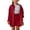 Wine, variant on Babcutegg Girls Solid Color Long Sleeve Button-Up Shirt with Matching Shorts Set – Soft Casual Two-Piece Outfit Featuring Pocket Detail and Comfort Fit Black Size 11