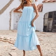 thumbnail image 4 of Vestido largo sin mangas liso sin mangas con tirantes finos bohemios para mujer Fridja hjkh2361, 4 of 9