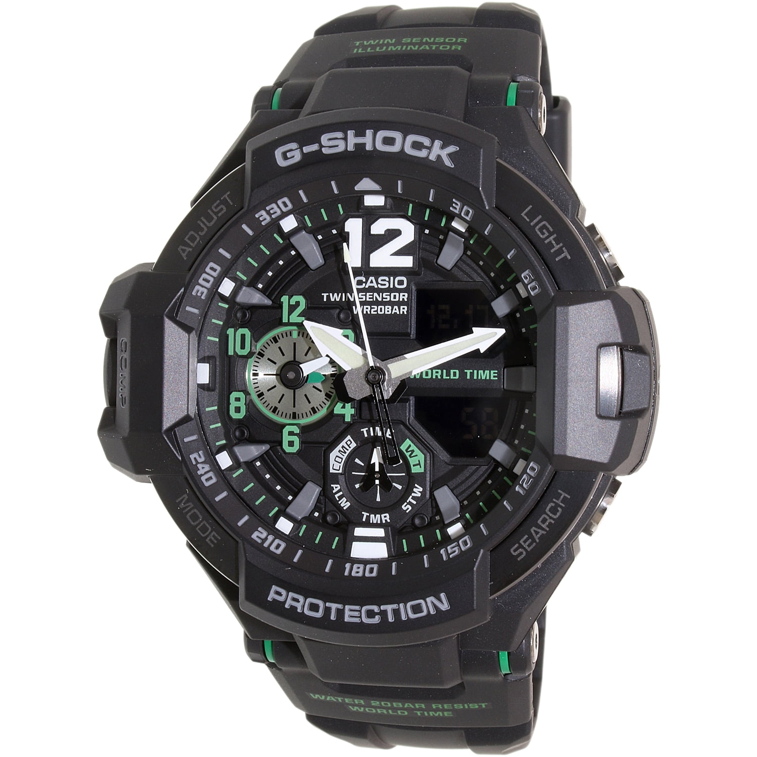 Men's GShock GA11001A3 Black Resin Quartz Watch