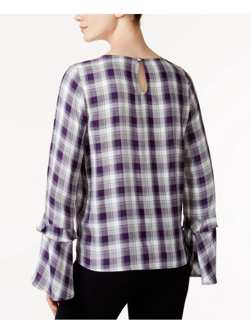 Top Peplum Maison Jules En Coton Gingham, Taille M, Neuf Avec étiquettes, Pour Femme