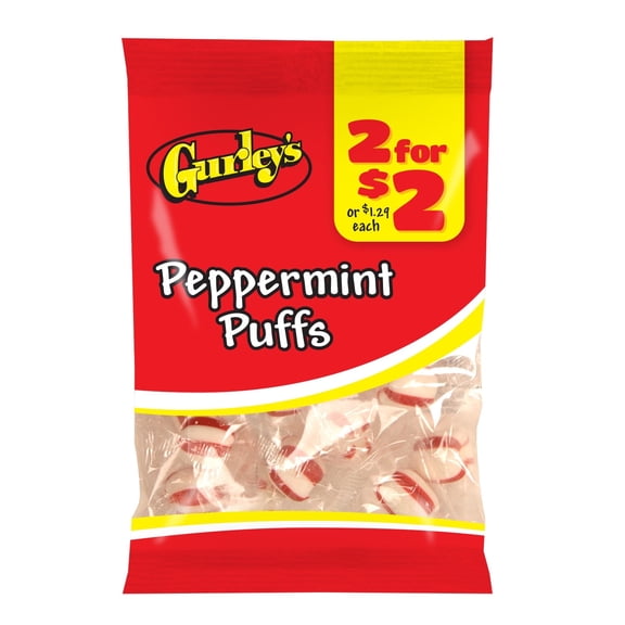Gurley's Soft Peppermint Puffs, Melt-in-Your-Mouth Mint Candy (Pack of 12)
