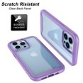 thumbnail image 4 of For iphone 14 Phone Case, Ebizware Heavy Duty Shockproof Clear Back Case [Military Grade Drop Tested] Dual Layer Full Body Protective Cover for Apple iphone 14 - Purple, 4 of 8