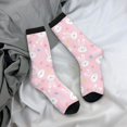 thumbnail image 5 of Rateoe Easter Cute Rabbit for Women Casual Calf Socks - Cute Crew Socks - Thin Soft Above Ankle Socks Size 5-11, 5 of 6