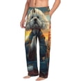 thumbnail image 2 of Yiaed Sunset Meditating Bichon Frise Print Men's Lounge Pants, Loose PJ Bottoms, Long Pajama Pants for Men-, 2 of 5